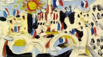 Vue Notre Dame Paris 3 1945 cubiste Pablo Picasso Peinture à l'huile